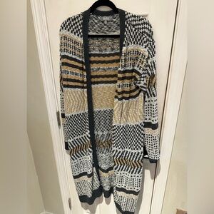 Multicolor Patterned Women's duster